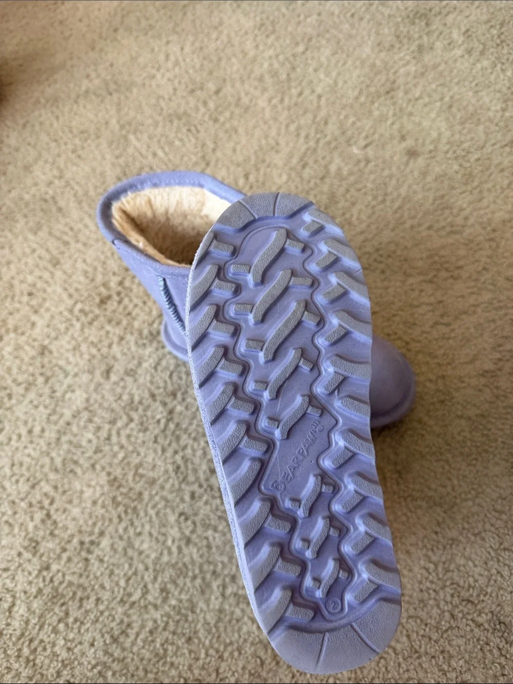 BearPaw Kids Plush-Lined Short Boots in Lavender